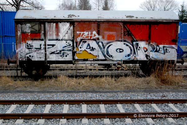 Graffity auf Eisenbahnwagon