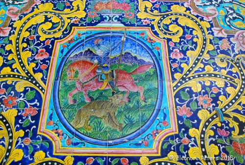 Detail einer Wandkachel am Golestan-Palastes
