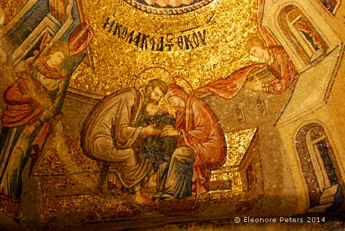 Mosaik Heilige Familie in der Chora-Kirche in Istanbul