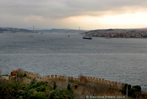 Blick auf den Bosporus vom Topkapi Palast in Istanbul