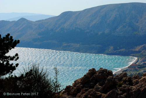 Insel Krk Berg Zakam mit Blick auf Baska