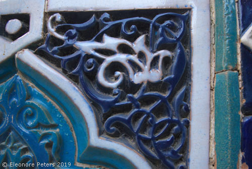 Detail Jahrhunderte alter Fliesen