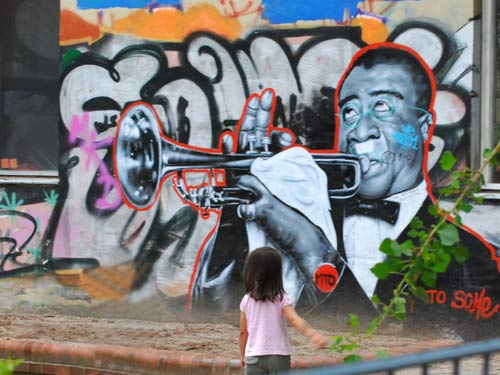 Satchmo als Graffity