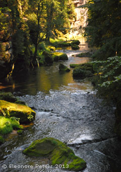 goldschimmernder Fluss
