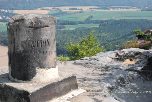 Lilienstein, alter Steinpfosten