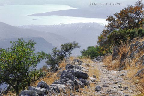 Parnass Gebirge Meerblick