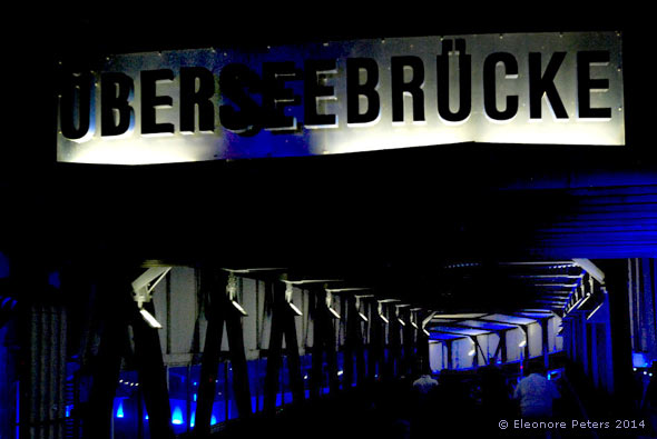 Überseebrücke Hamburg Hafen Blue Night