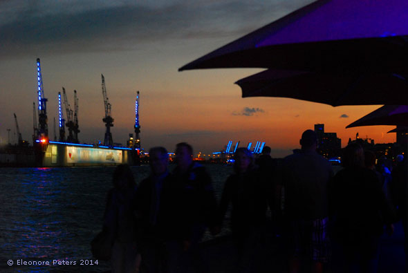 Hamburg Hafen Blue Night