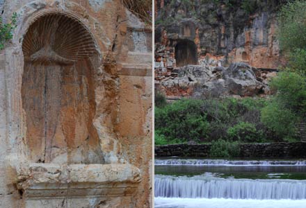 Pan-Tempel bei de rJordan-Quelle