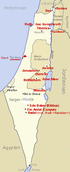 Karte Israel