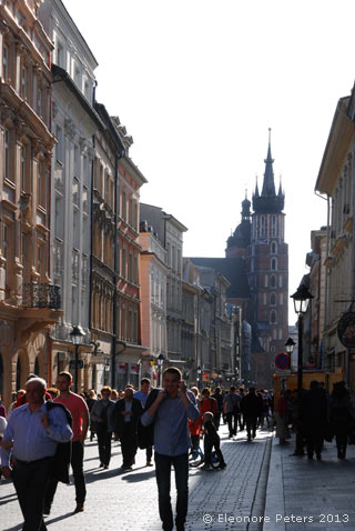 Krakau, Fußgängerzone zum Marktplatz