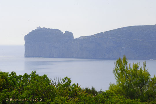 Blick auf einen der Capo Caccia Felsen