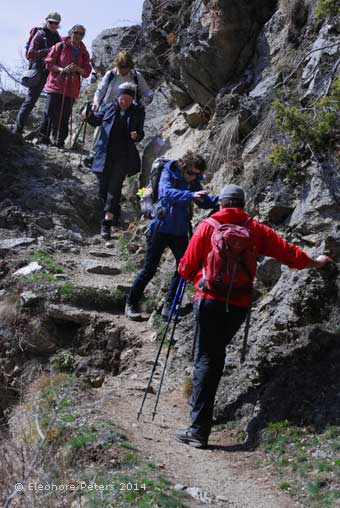 Engstelle am Bergpfad