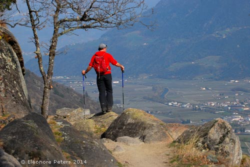 Meraner Höhenweg abwärts nach Naturns