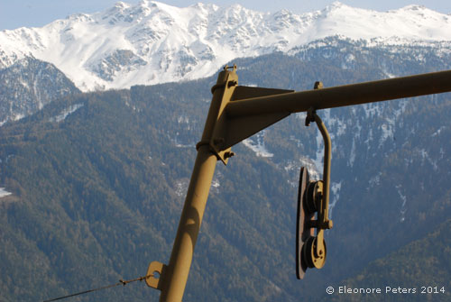 Rest eines Transportlifts